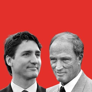 Left: Justin Trudeau in this first year of office. (Ron Galella/WireImage) Right: Pierre Trudeau in his first year of office. (FREDERICK FLORIN/AFP/Getty Images)