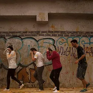 Medical students throw food at freshers of the Faculty of Medicine during a hazing at the University of Granada, in Granada on October 17, 2013. (Jorge Guerrero/AFP/Getty Images)