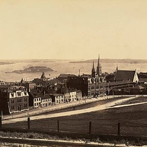 CANADA - CIRCA 1880: Panoramic view of Halifax, Nova Scotia, Canada. (Alinari Archives, Florence/Getty Images)