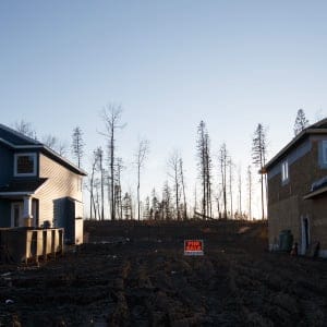 An empty lot in Fort McMurray, Alberta on Tuesday, April 4, 2017. (Photograph by Amber Bracken)