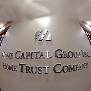 The entry to the Home Capital Group's headquarters is seen at an office tower in the financial district of Toronto, Ontario, Canada May 1, 2017. Picture taken using a wide angle lens. (Chris Helgren/Reuters)