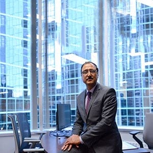 Infrastructure and Communities Minister Amarjeet Sohi takes part in an interview at his office in Ottawa on Thursday, June 23, 2016. (Sean Kilpatrick/CP)