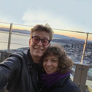 Timo Hengee with his wife in Seattle. (Timo Hengge)