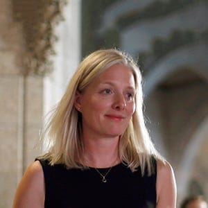 Environment Minister Catherine McKenna concludes a media availability as she makes her way to the House of Commons on Parliament Hill in Ottawa, Thursday, May 18, 2017. (Fred Chartrand/CP)