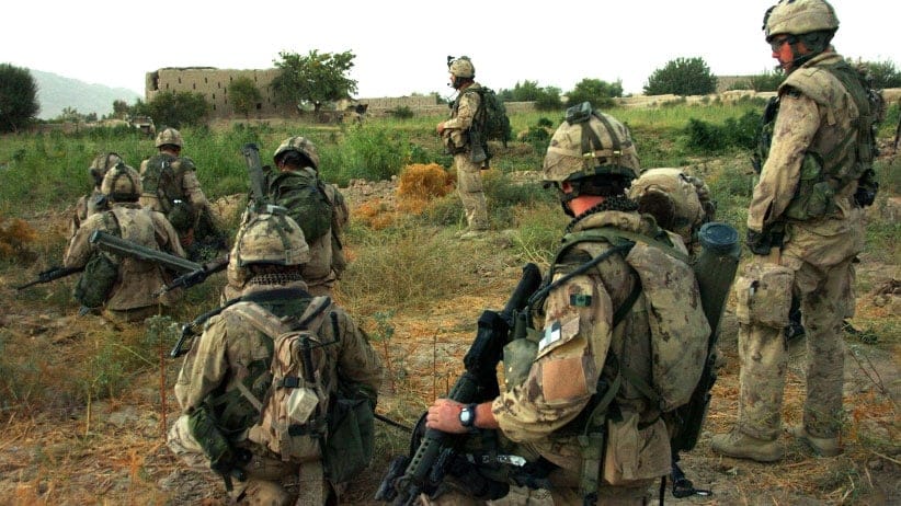 At first light soldiers from Alpha Company (A Coy) conduct operations in the Panjwaii District of Kandahar Province as part of Operation MEDUSA in Kandahar, Afghanistan on September 14, 2006. (Sgt Lou Penney/Department of National Defence)