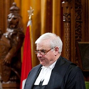 The Speaker of the House of Commons Peter Milliken issues a ruling in the House of Commons on Parliament Hill in Ottawa on Wednesday, March 9, 2011. The Harper government has suffered a double blow in its battle with the opposition over the Oda affair and the cost of its crime agenda and corporate tax cuts.The Speaker of the House of Commons ruled against the Tories on two major issues Wednesday. (Sean Kilpatrick/CP)