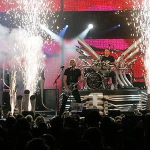 The band Nickelback performs during the Juno Awards in Vancouver, British Columbia March 29, 2009. (Richard Lam/REUTERS)
