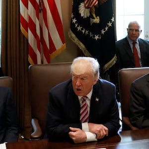 U.S. President Donald Trump meets with members of his Cabinet at the White House in Washington, U.S., June 12, 2017. REUTERS/Kevin Lamarque - RTS16QZJ