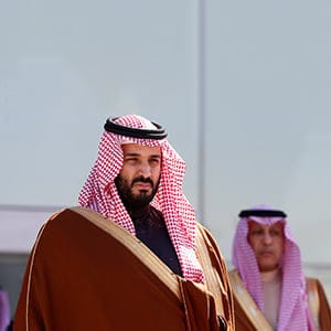 Saudi Deputy Crown Prince Mohammed bin Salman attends a graduation ceremony and air show marking the 50th anniversary of the founding of King Faisal Air College in Riyadh, Saudi Arabia, January 25, 2017. (Faisal Al Nasser/Reuters)