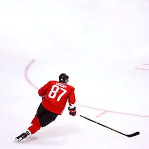Sidney Crosby #87 of Team Canada warms up prior to playing Team Czech Republic during the World Cup of Hockey on September 17, 2016 in Toronto, Canada. (Gregory Shamus/Getty Images)