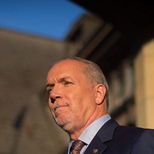 British Columbia Premier-designate, NDP Leader John Horgan pauses while speaking outside Government House after meeting with Lt-Gov. Judith Guichon in Victoria, B.C., on Thursday, June 29, 2017. THE CANADIAN PRESS/Darryl Dyck