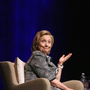 Former Secretary of State Hillary Clinton discusses her new book, 'Hard Choices: A Memoir,' at the Lisner Auditorium on the campus of George Washington University June 13, 2014 in Washington, DC. (Chip Somodevilla/Getty Images)