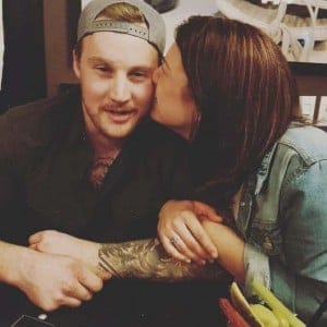 Jordan McIldoon (left) with his girlfriend, Amber. (Facebook)