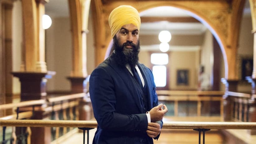 New federal NDP leader Jagmeet Singh at Queen's Park in June 2017