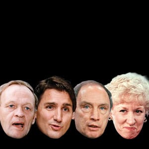 Jean Chrétien, Justin Trudeau, Pierre Elliott Trudeau, Kim Campbell