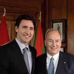Prime Minister Justin Trudeau meets with the Aga Khan on Parliament Hill in Ottawa on Tuesday, May 17, 2016. Federal ethics commissioner Mary Dawson has concluded that Trudeau violated conflict of interest rules when he vacationed last Christmas at the private Bahamian island owned by the Aga Khan. THE CANADIAN PRESS/Sean Kilpatrick