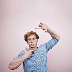 LOS ANGELES, CA - APRIL 12, 2015 - Internet personality Logan Paul poses for a portrait at the 2015 MTV Movie Awards at Nokia Theatre L.A on April 12, 2015 in Los Angeles, California.