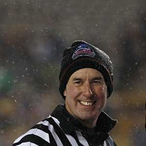 TORONTO, ON: Ron MacLean was one of the referees In -9 C weather at the Alumni Game as the Toronto Maple Leafs beat Montreal Canadiens 6-5 at the Outdoor Classic at Ivor Wynne Stadium in Hamilton. (Steve Russell/Toronto Star via Getty Images)