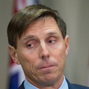 TORONTO, ON - JANUARY 24: PC Leader Patrick Brown begins to leave the PC Caucus room for the late night press conference. The Ontario Progressive Party held a late night press conference to discus possible issues around Leader Patrick Brown. Toronto Star/Rick Madonik (Rick Madonik/Toronto Star via Getty Images)