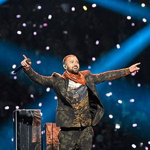 MINNEAPOLIS, MN - FEBRUARY 04: Recording artist Justin Timberlake performs onstage during the Pepsi Super Bowl LII Halftime Show at U.S. Bank Stadium on February 4, 2018 in Minneapolis, Minnesota. (Photo by Kevin Mazur/WireImage)