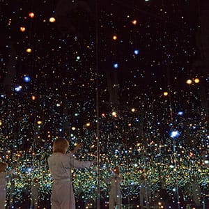 Inside the Yayoi Kusama exhibition at the AGO. (Photograph by Angela Lewis)