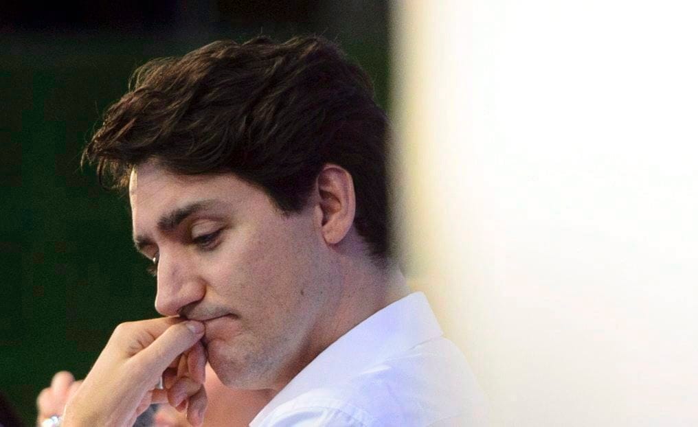 Prime Minister Justin Trudeau listens to a question as he takes part in the Young Changemakers Conclave 2018 in New Delhi, India on Saturday, Feb. 24, 2018. (THE CANADIAN PRESS/Sean Kilpatrick)
