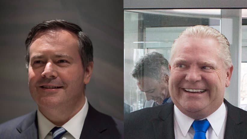 Jason Kenney and Doug Ford
