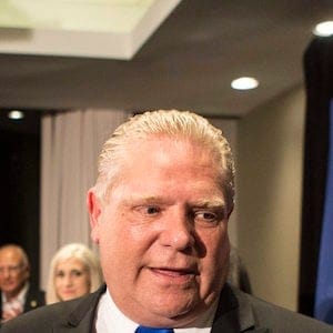 Doug Ford leaves a press conference after being named as the newly elected leader of the Ontario Progressive Conservatives at the delayed Ontario PC Leadership announcement in Markham, Ont., on Saturday, March 10, 2018. THE CANADIAN PRESS/Chris Young