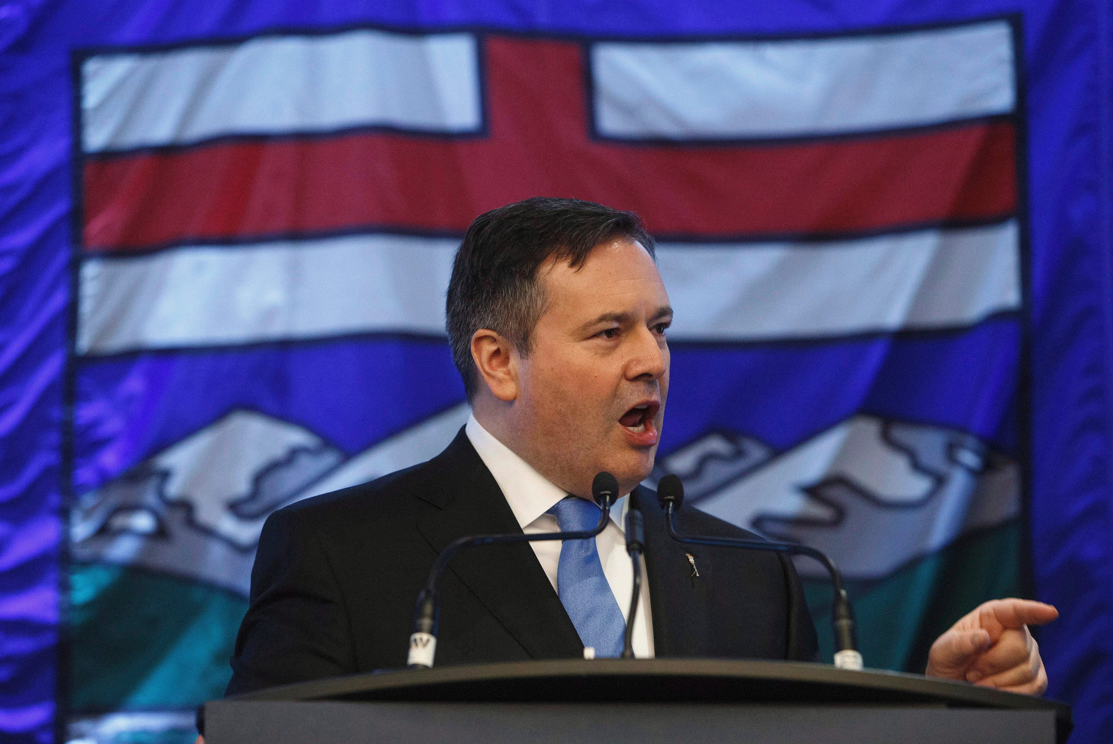 United Conservative Party leader Jason Kenney speaks to supporters after being sworn in as MLA for Calgary-Lougheed, in Edmonton, Alta., on Monday, Jan. 29, 2018. (THE CANADIAN PRESS/Jason Franson)