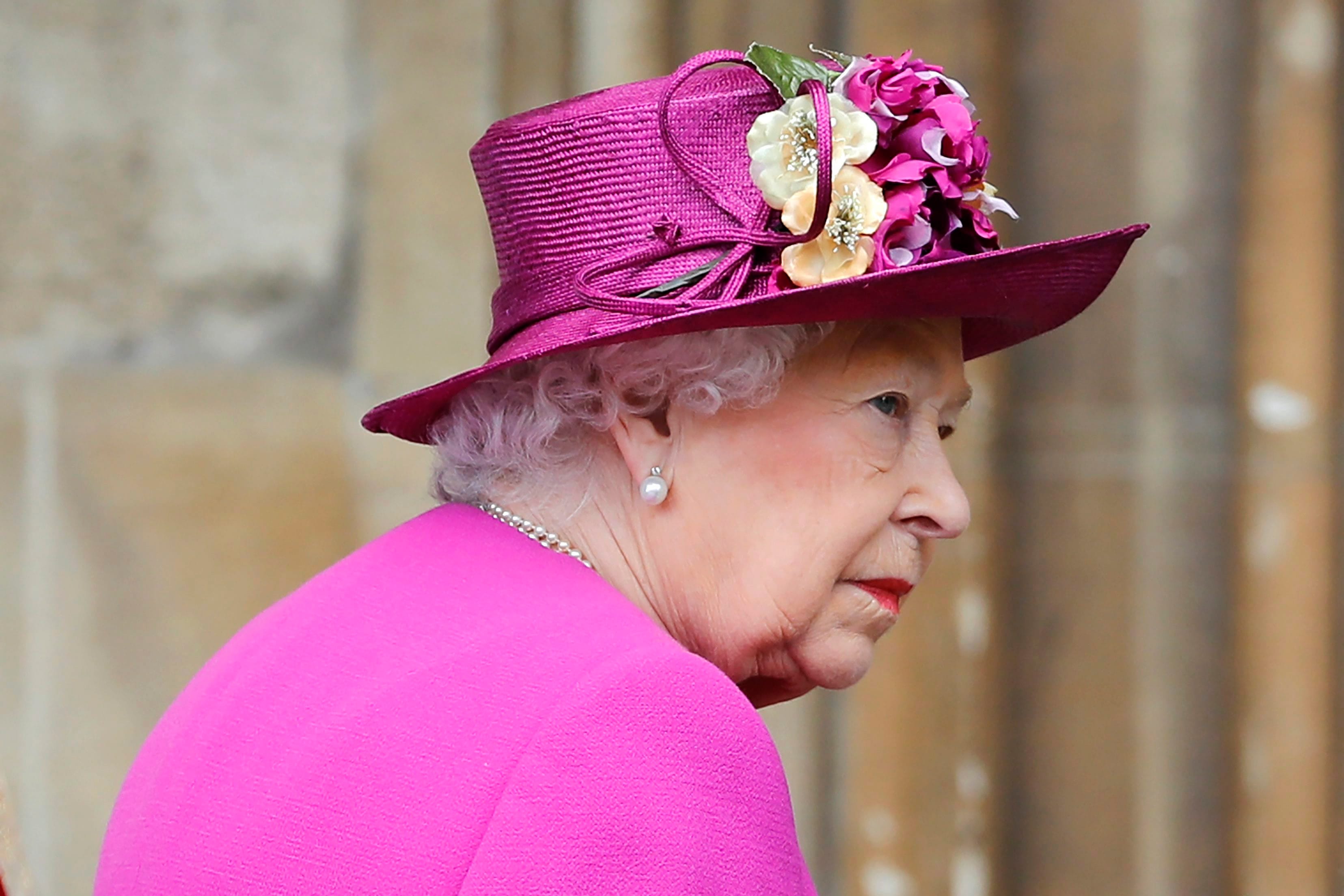 Britain's Queen Elizabeth II, arrives for the Easter Mattins Service at St. George's Chapel, Windsor Castle, in Windsor, England, Sunday, April 1, 2018. (Tolga Akmen/Pool Photo via AP)