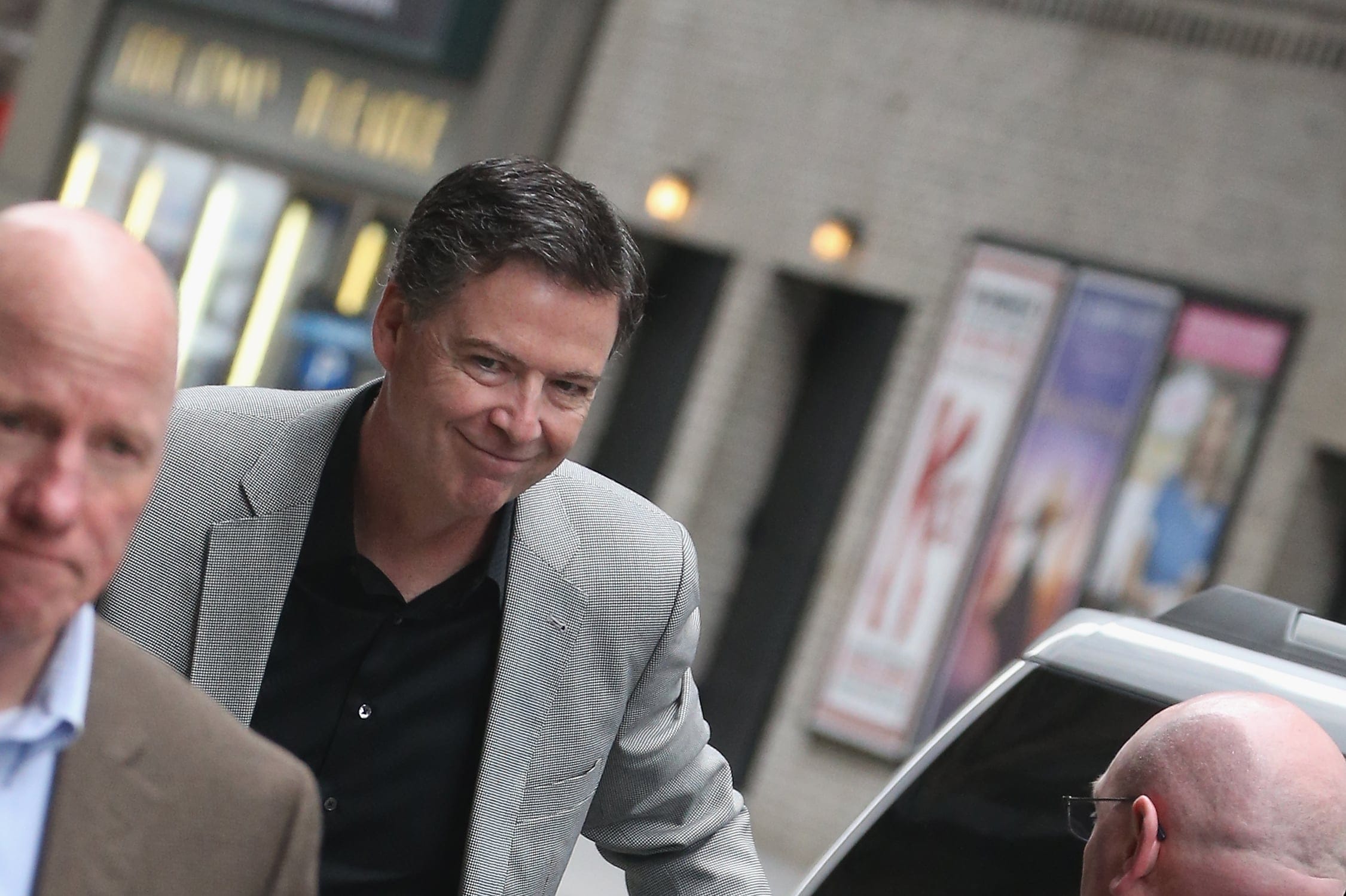 NEW YORK, NY - APRIL 17: James Comey arrives at Ed Sullivan Theater on April 17, 2018 in New York City. (Photo by Karl Moor/Getty Images)