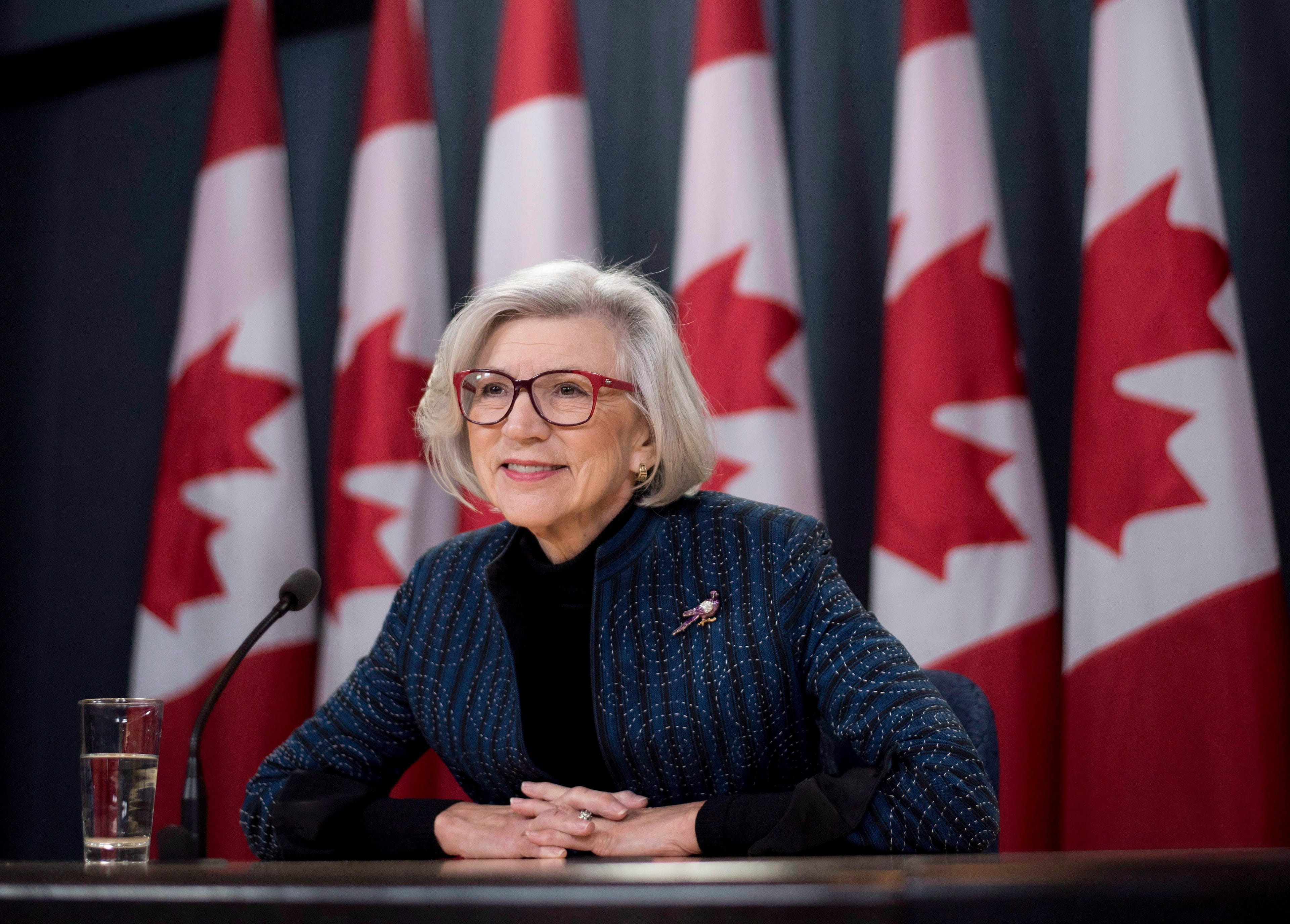 Outgoing Chief Justice of the Supreme Court of Canada Beverley McLachlin listens to a question during a news conference on her retirement, in Ottawa on Friday, Dec. 15, 2017. THE CANADIAN PRESS/Justin Tang