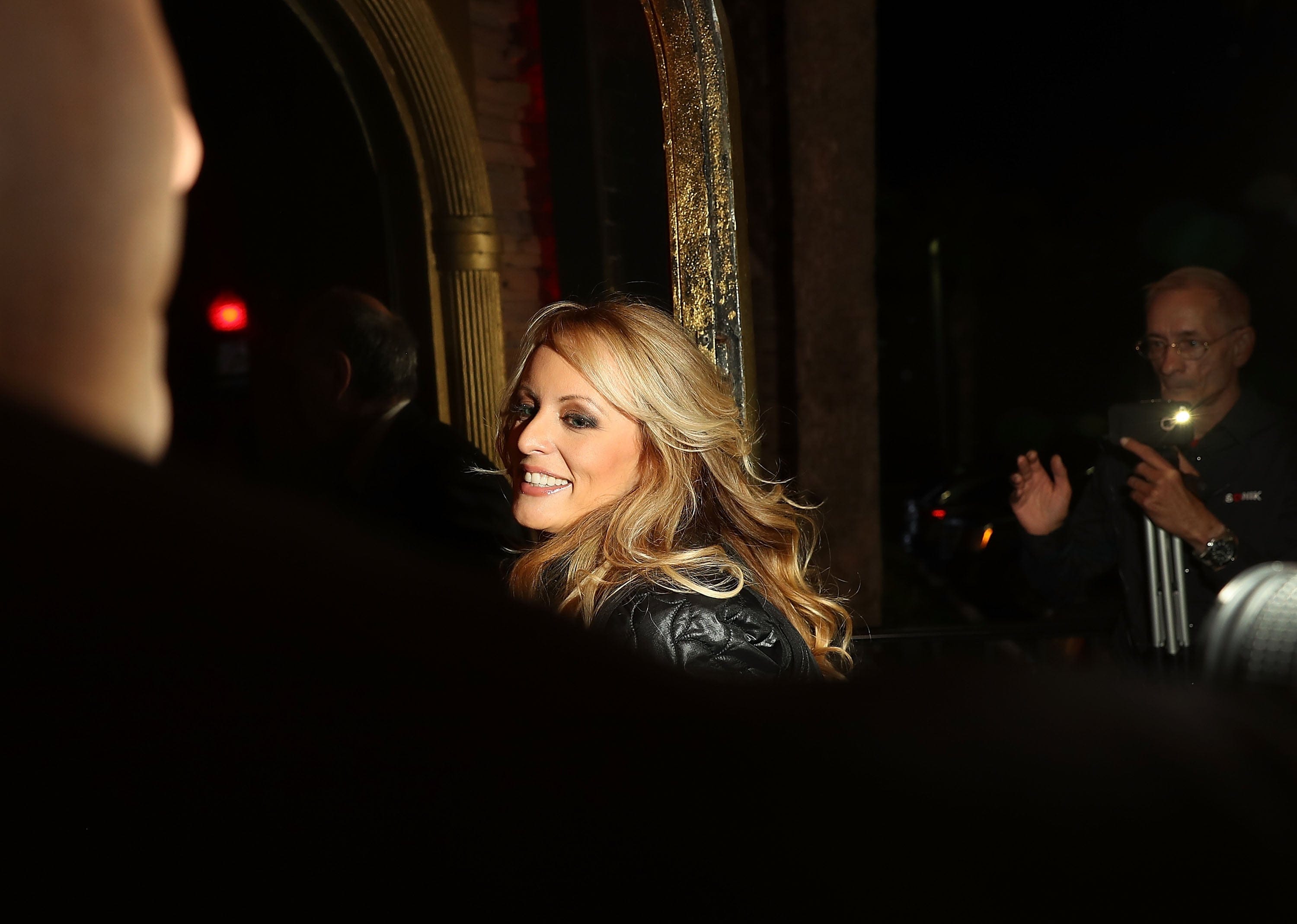 POMPANO BEACH, FL - MARCH 09: The actress Stephanie Clifford, who uses the stage name Stormy Daniels, arrives to perform at the Solid Gold Fort Lauderdale strip club on March 9, 2018 in Pompano Beach, Florida. Stephanie Clifford who claims to have had an affair with President Trump has filed a suit against him in an attempt to nullify a nondisclosure deal with Trump attorney Michael Cohen days before Trump's 2016 presidential victory. (Photo by Joe Raedle/Getty Images)
