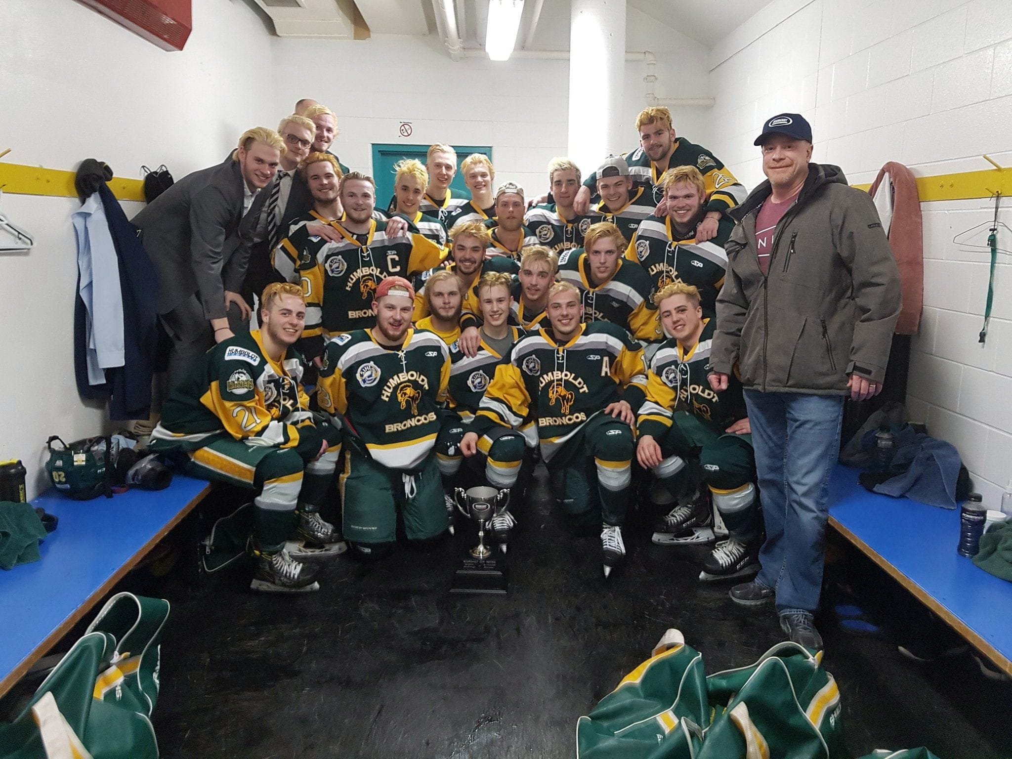 Members of the Humboldt Broncos junior hockey team are shown in a photo posted to the team Twitter feed, @HumboldtBroncos on March 24, 2018 THE CANADIAN PRESS / Twitter-@HumboldtBroncos