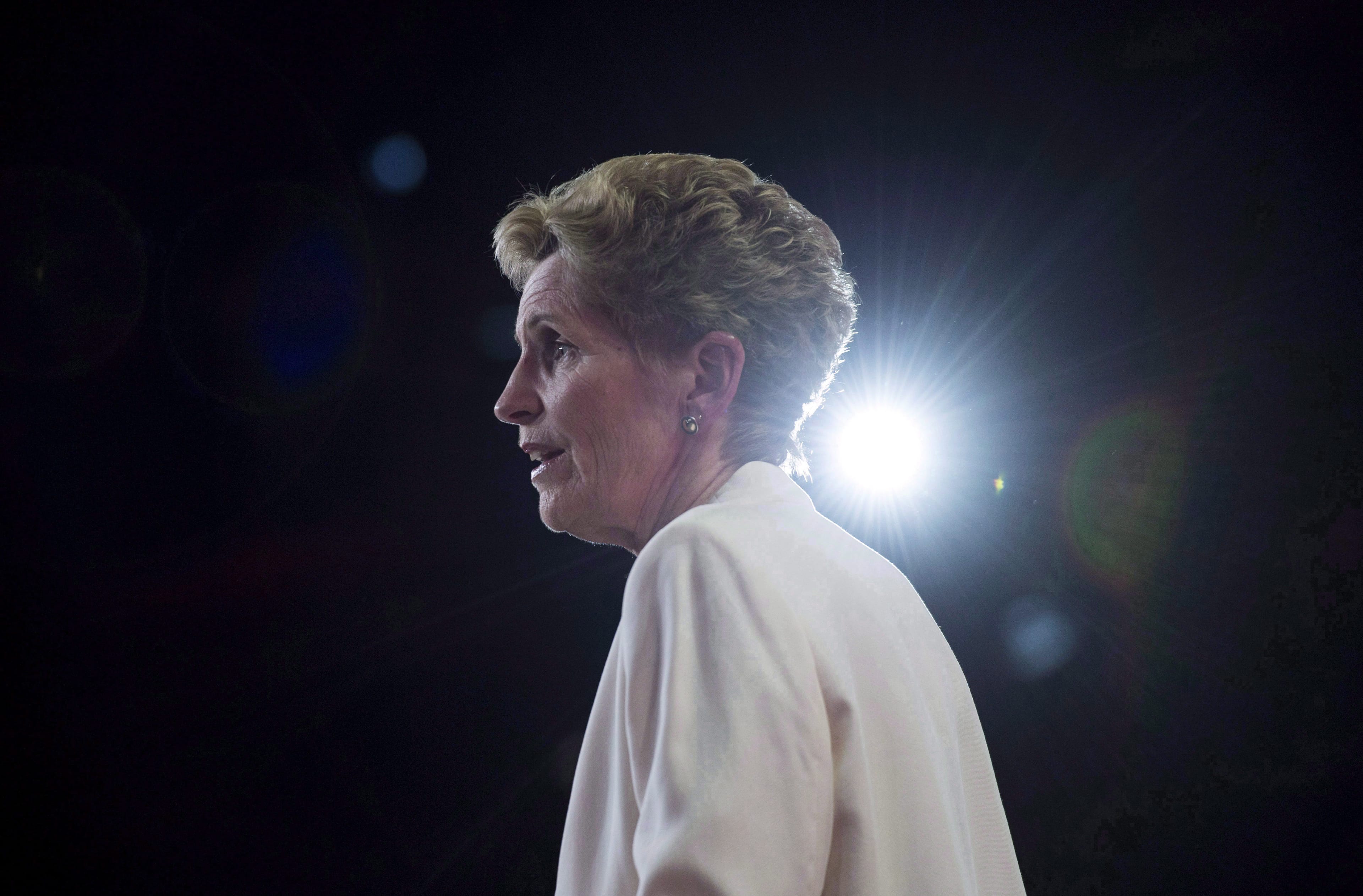 Ontario Premier Kathleen Wynne speaks during the federal Liberal national convention in Halifax on Friday, April 20, 2018. (Darren Calabrese/CP)