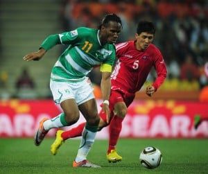 Didier Drogba Striker, Cote D’Ivoire (L)