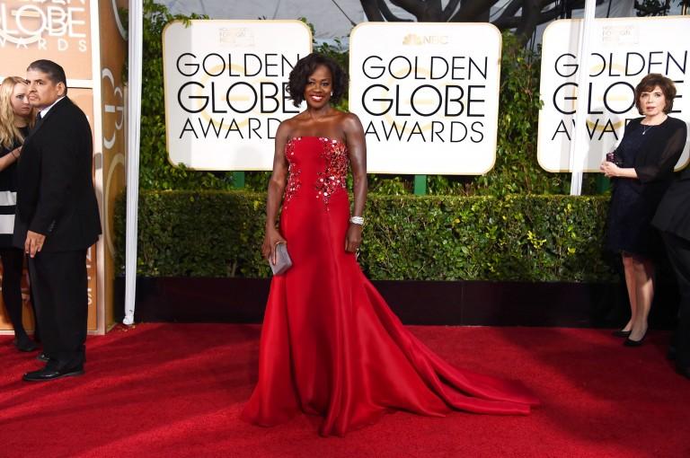 <p>Viola Davis arrives at the 72nd annual Golden Globe Awards at the Beverly Hilton Hotel on Sunday, Jan. 11, 2015, in Beverly Hills, Calif. (Photo by Jordan Strauss/Invision/AP)</p>
