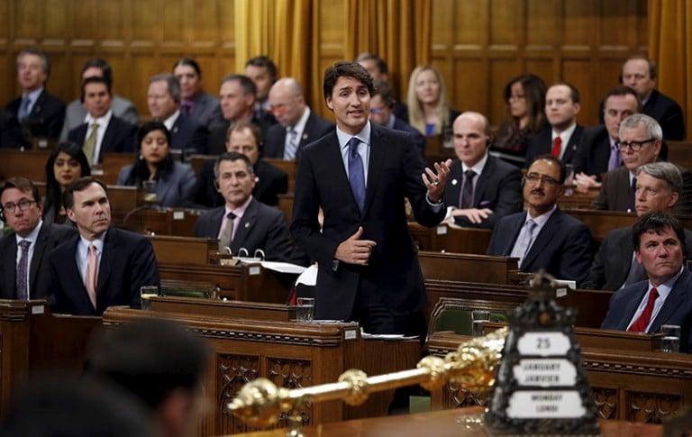 <p>Canada&#8217;s Prime Minister Justin Trudeau speaks during Question Period in the House of Commons on Parliament Hill in Ottawa, Canada, January 25, 2016. (Chris Wattie/Reuters)</p>
