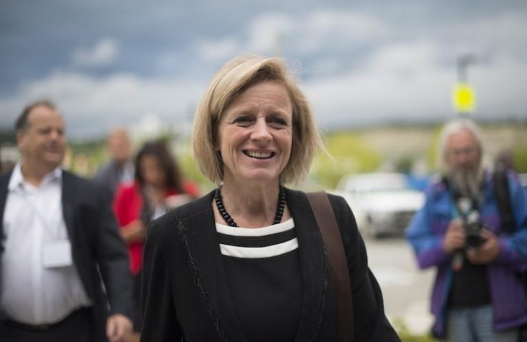<p>Alberta Premier Rachel Notley arrives for a meeting of provincial premiers in Whitehorse, Yukon, Thursday, July, 21, 2016. (Jonathan Hayward/CP)</p>
