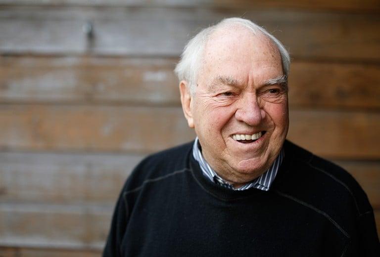 <p>Ed Broadbent, photographed at his Ottawa home November, 2016, will be receiving the Lifetime Achievement Award at the annual Maclean&#8217;s Magazine Parliamentarian of the Year Awards later this month. (Photograph by Blair Gable)</p>
