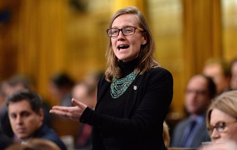 <p>Liberal MP Karina Gould responds to a question during question period in the House of Commons on Parliament Hill in Ottawa on Tuesday, Feb. 16, 2016. (Sean Kilpatrick/CP)</p>
