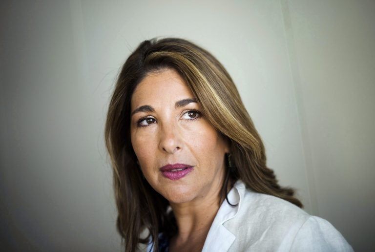 Author Naomi Klein poses for a photograph for her new book "No Is Not Enough: Resisting the New Shock Politics and Winning the World We Need," in Toronto on Wednesday, June 7, 2017.
