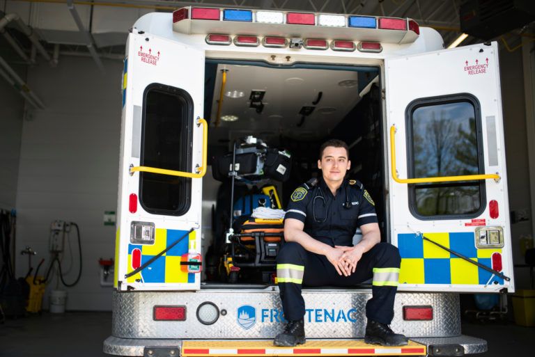Scarpazza, 26, was working as a paramedic when he decided he wanted to become a doctor (photograph by Sarah Dea)