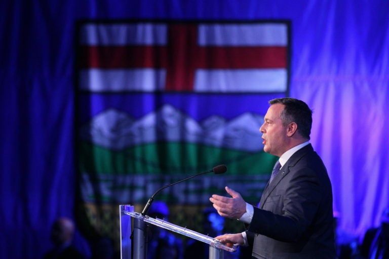 Kenney, speaking at United Conservative Party event in November (Dave Chidley/CP)