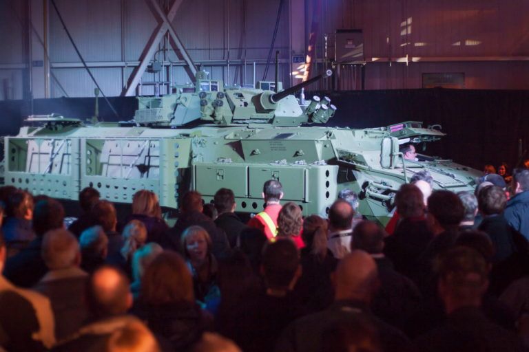 The 2012 unveiling of a Light Armoured Vehicle at a General Dynamics facility in London, Ont. An auditor general's report found no consideration of human rights on the part of the federal agency that brokered the deal to sell LAVs to Saudi Arabia (Mark Spowart/CP)