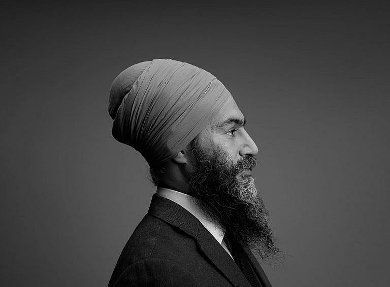 Canada's New Democratic Party leader Jagmeet Singh in Ottawa October 6, 2021. Photograph by Blair Gable