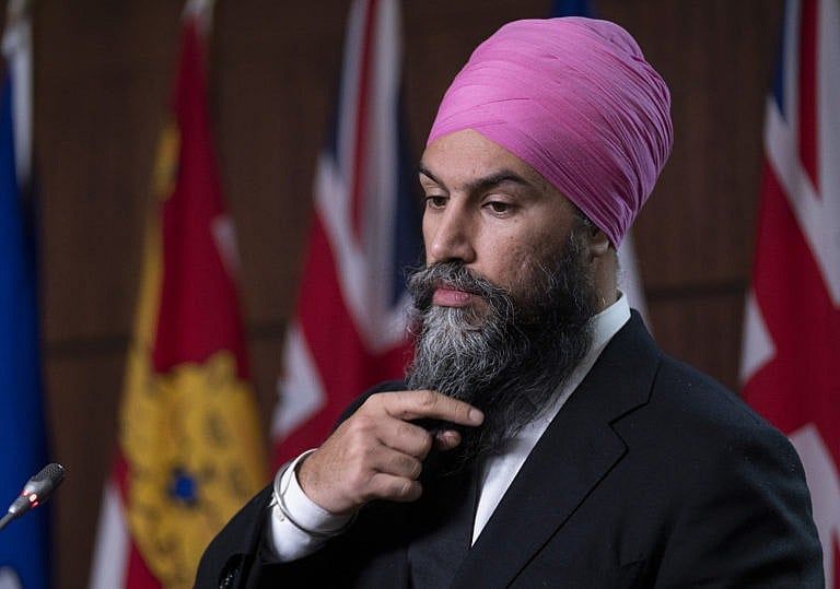 Singh at a news conference, Dec. 7, 2021 in Ottawa. (Adrian Wyld/The Canadian Press)