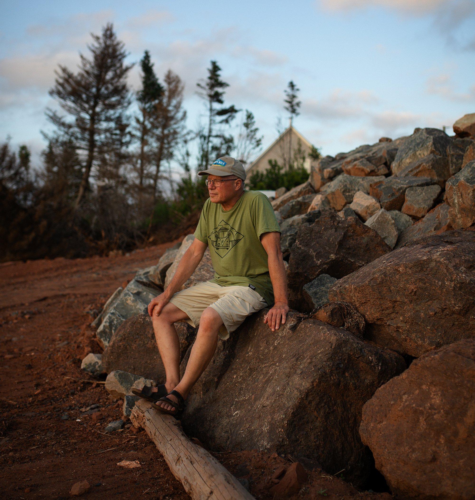 Bryson Guptill, a beachwalking enthusiast and environmental advocate, wants to take his crusade against the Point Deroche project to the courts. (Photograph by Sean Berrigan)