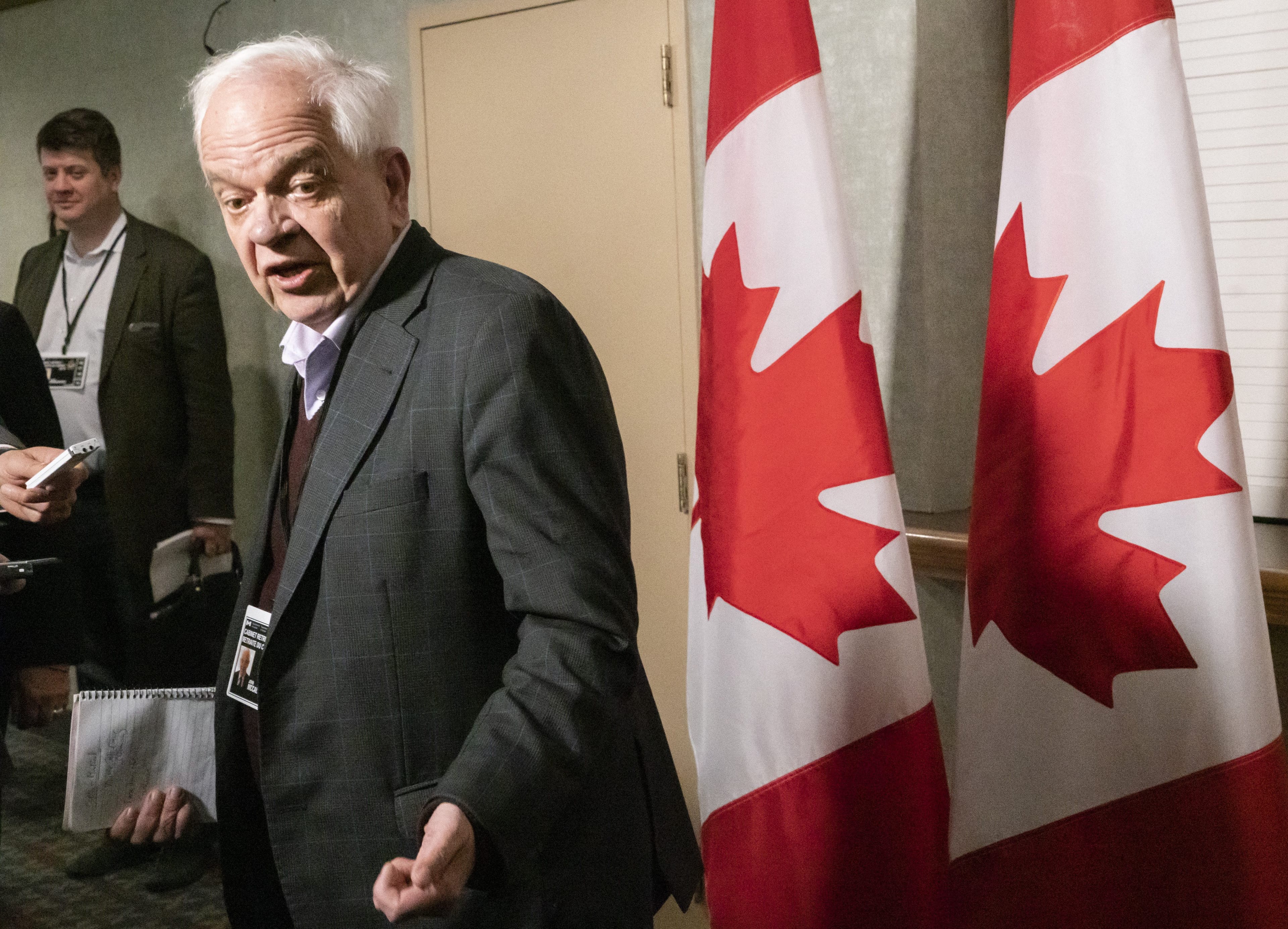 McCallum arrives for a cabinet meeting in Sherbrooke, Que., on Jan. 16, 2019 (Paul Chiasson/CP)
