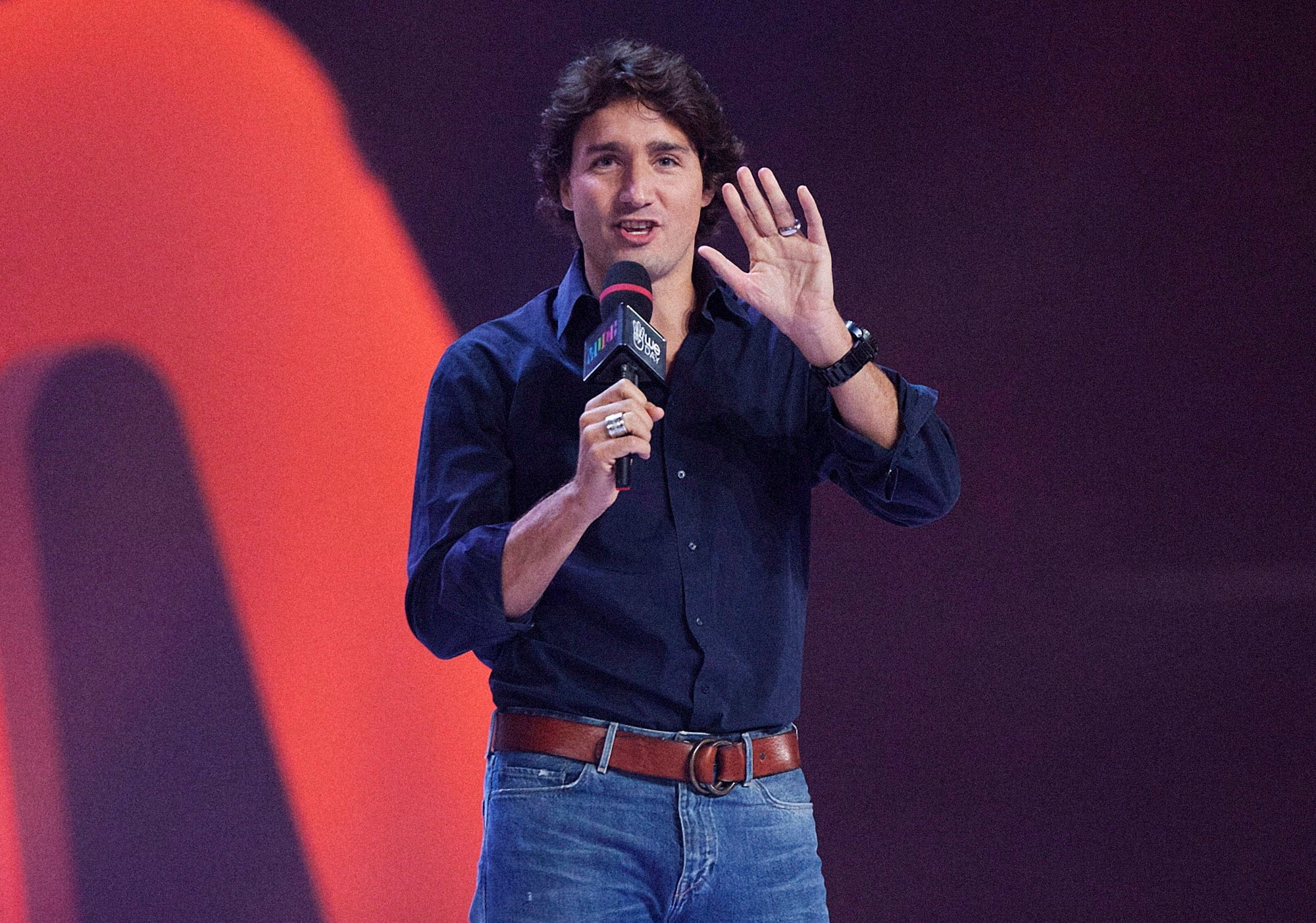Justin Trudeau speaks at Free the Children's We Day event in Toronto on Friday, September 28, 2012. (Michelle Siu/CP)